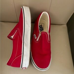 Vans slip-ons - red size 8.5